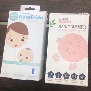 Set for Newborns:Fridababy NoseFrida Saline Kit and Baby Elosh Nail Trimmer
